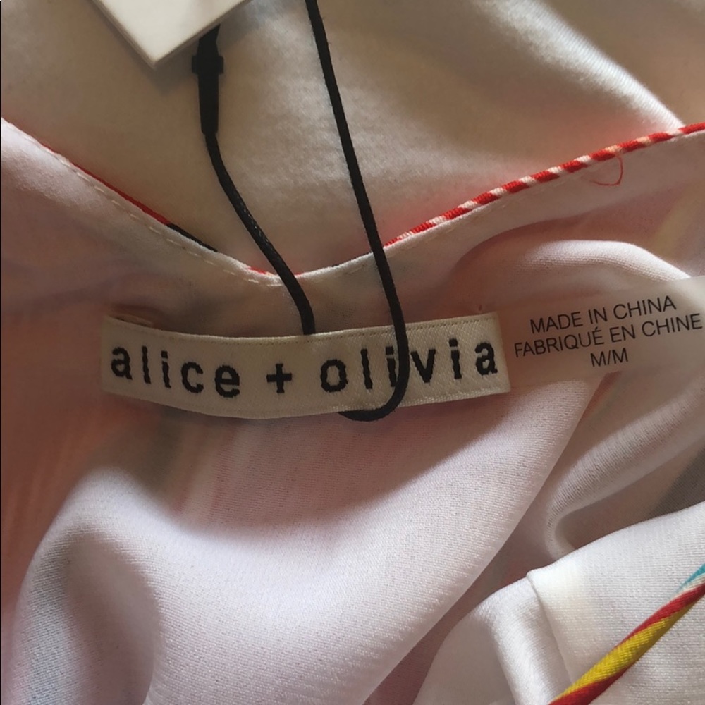 NWT Alice and Olivia Kalia Stripe dress- medium - Picture 5 of 7